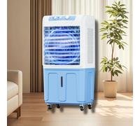 Enfriador de aire acondicionado portátil sin ventana, enfriador de aire evaporativo con tanque de agua grande, 3 velocidades, control remoto, oscilación de 120°, ventilador de refrigeración de pie