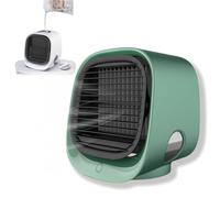 Enfriador de aire AiraBreeze con luz nocturna LED, humidificador y dispensador de fragancias portátil, aire acondicionado portátil pequeño, mini aire acondicionado para dormitorio, oficina y camping.