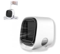 Enfriador de aire AiraBreeze con luz nocturna LED, humidificador y dispensador de fragancias portátil, aire acondicionado portátil pequeño, mini aire acondicionado para dormitorio, oficina y camping.