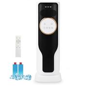 Enfriador de Aire con 5 Modos Frío y Calor, Climatizador Evaporativo con Oscilación de 180° y Depósito de 3L, Aire Acondicionado Portátil para Hogar Oficina Salón y Dormitorio (Negro)