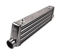 Enfriador de aire de turbo Apto para entrada de 2,5 "/64mm, Intercooler Universal, tubo y aleta de 27''x7''x2,5"