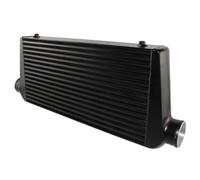 Enfriador de aire de turbo Intercooler Soporte Frontal Universal Turbo Aluminio 600x300x76 mm 3" Entrada/Salida Negro/Plata(Black)