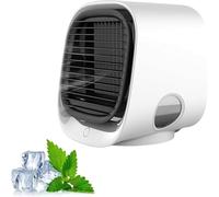 Enfriador de aire, Enfriador de aire portátil Ventilador de agua helada, Mini aire acondicionado personal(Blue)