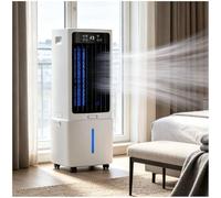 Enfriador de aire evaporativo 3 en 1 con control remoto, tanque de agua de 12 L, ventilador de enfriamiento evaporativo con 3 velocidades y 3 modos, enfriador evaporativo portátil for patio de oficina
