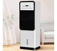 Enfriador de aire evaporativo 3 en 1, enfriador de pantano con tanque de 3 litros, 3 velocidades, 4 modos, control remoto, temporizador de 12 horas, oscilación de 120°, aire acondicionado portátil