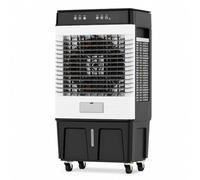 Enfriador de Aire Evaporativo Aire Acondicionado Portátil Sin Tubo Evacuación, Depósito Gran Capacidad, Filtro Lavable, 3 Velocidades, Bajo Consumo 36W para Salón Taller black