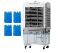 Enfriador de aire evaporativo comercial industrial Enfriadores de pantano portátiles de 3 velocidades Oscilación automática de 120 ° Tanque de gran capacidad para el hogar/oficina/tienda - Solución de