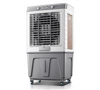 Enfriador de aire evaporativo de 8600 CFM con tanque de agua de 80 L, oscilación de 120° con control remoto, temporizador, sistema de enfriamiento con panel de panal, 3 velocidades de viento y 6 bols