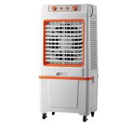 Enfriador de aire evaporativo, enfriadores de pantano portátiles, 3 velocidades/oscilación de 120°, ventilador de aire acondicionado industrial, para espacios grandes, fábrica (naranja)