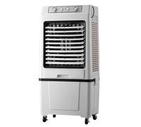 Enfriador de aire evaporativo, enfriadores de pantano portátiles, 3 velocidades/oscilación de 120°, ventilador de aire acondicionado industrial, para espacios grandes, fábrica (negro)