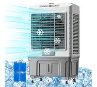 Enfriador de Aire evaporativo portátil con Gran depósito de Agua, funcionalidad 3 en 1 para refrigeración, humidificación y ventilación, Ideal para Habitaciones de hasta