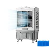 Enfriador de aire Grande Climatizador Evaporativo 3 en 1,Humidificador y Ventilador, Enfriador de aire con 6 Cajas de Hielo, para Oficina, Supermercado, Hogar