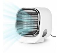 Enfriador de aire portátil, climatizador, pequeño aire acondicionado portátil con luz nocturna, mini ventilador de refrigeración para coche, habitación, camping, oficina