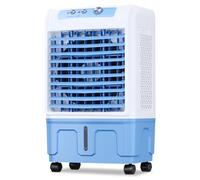 Enfriador de aire portátil con control remoto, ventilador evaporativo de bajo ruido de 36 dB para dormitorio, gran depósito de agua y acumuladores de frío, unidad de aire acondicionado con amplia os