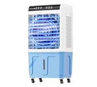 Enfriador de aire portátil con control remoto, ventilador evaporativo de bajo ruido de 36 dB para dormitorio, gran depósito de agua y acumuladores de frío, unidad de aire acondicionado con amplia os