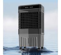 Enfriador de aire portátil con tanque de agua grande, ventilador de refrigeración evaporativa con 4 cajas de hielo, oscilación de 120°, temporizador de 12 horas, bajo ruido, 3 velocidades y 3 modos
