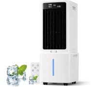 Enfriador de aire portátil de 12 l y ventilador de torre 3 en 1 con control remoto, temporizador de 12 horas, 3 velocidades, refrigeración silenciosa para el hogar y la oficina, ideal para comodidad