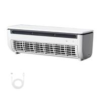 Enfriador de Aire Portátil Montado en Pared, Ventilador de Refrigeración Sin Taladro para Dormitorio, Cocina, Oficina y Campamento en RV, Unidad de Circulación de Aire de Enfriamiento Instantán white