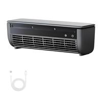 Enfriador de Aire Portátil Montado en Pared, Ventilador de Refrigeración Sin Taladro para Dormitorio, Cocina, Oficina y Campamento en RV, Unidad de Circulación de Aire de Enfriamiento Instantán black