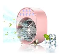 Enfriador de Aire Portatil Silencioso, Enfriador de Aire Silencioso 4 en 1, Portable Air Cooler, Aire Acondicionado Portátil Mini, Portable Air Cooling Fan, Climatizador Agua Water Chiller USB 3600mAh