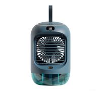 Enfriador de aire portátil USB con oscilación automática, para mini ventilador de escritorio para refrigeración personal, ventilador evaporativo de nergética para oficina en casa (verde)