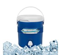 Enfriador de bebidas aislado, dispensador de agua de 3.8 L, jarra térmica, recipiente portátil para bebidas, utensilios para servir al aire libre con asa de transporte, camping, senderismo, picnic