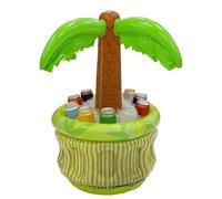 Enfriador de bebidas inflable, cubo de hielo flotante inflable, barra inflable enfriador de palmeras - Niños Adultos Bebida de agua Café Fiesta en la piscina Verano