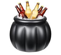 Enfriador de bebidas inflable de Halloween - Refrigerador inflable en forma de caldero de Halloween, contenedor de gorros de 56 x 46 cm para decoración aterradora para playa, jardín, cerveza, comida