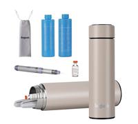 Enfriador de bolígrafos de insulina de 60 horas, estuche de viaje, enfriador de medicamentos aprobado por la TSA, enfriador de medicamentos médicos, diabéticos, bolsa de transporte Epipen (cuarzo rosa