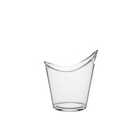 Enfriador de botellas de vino BarCraft, cubo para 2 botellas, cubitera transparente, elegante cubo acrílico en ángulo con asa integrada, 10 litros, 20,5 x 25,5 x 28. cm, 1 unidad