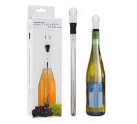 Enfriador de botellas de vino, enfriador de vino - Varilla de enfriamiento para los amantes del vino - de enfriamiento de vino con tapón y vertedor,