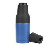 Enfriador de Botellas Y Latas de Cerveza, de Acero Inoxidable con Doble Pared Aislada Al Vacío para Enfriar la Cerveza, Soporte Aislante para Latas con Abridor de Botellas, Coozie de Vidrio(Azul)