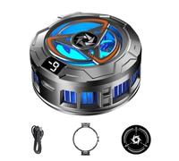 Enfriador de celda, ventilador de teléfono, radiador de congelación recargable con abrazadera ajustable y carga USB, tamaño negro, para smartphone, tablet, hogar, viajes, al aire libre, playa, uso en