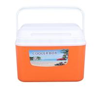 Enfriador de Coche de 5 litros, Estuche Rígido Aislado de Gran Capacidad con Asa, Refrigerador Portátil Multifuncional para el Hogar, Camping, Picnic, (Naranja, tamaño de