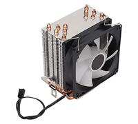 Enfriador de CPU de 90 Mm, 3 Pines, 38 CFM, Luz Colorida RGB, 20 DB Silencioso, 6 Tubos de Calor, Ventiladores de Enfriamiento de CPU de Computadora, para Intel LGA775 / 1155/1156 / (solo ventilador)