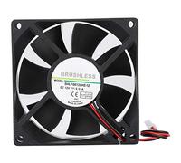 Enfriador de CPU, Mute DC12V 0.51A 8cm 2Pin Enfriador de ventilador de enfriamiento de gran volumen de aire, para chasis, CPU, fuente de alimentación, ventilador, refrigeración por agua, consola de ju