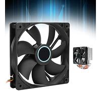 Enfriador de CPU Ultra Silencioso, Ventilador de Enfriamiento de CPU de Computadora de Escritorio DC 12V de 6 Tubos de Latón para Intel 775/1155, Disipador de Calor de Computadora de PC (Negro)