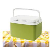 Enfriador de hielo - Cool Box - Caja de hielo | 6L/10L PP Made Camping Cooler | Refrigerador portátil con asa | Caja de hielo compacta aislada para camping, viajes y picnics - Verde