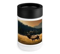 Enfriador de latas de 12 onzas, Elk in The Meadow, enfriador portátil de latas de cerveza de acero inoxidable aislado para refrescos, coca cola, jugo, etc