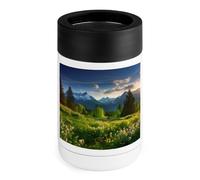 Enfriador de latas de 12 onzas, Springtime in The Mountains, enfriador de latas de cerveza portátil de acero inoxidable aislado para refrescos, coque jugo, etc