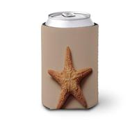 Enfriador de latas de cerveza, estrella de mar individual, textura natural mínima, puede cubrir el enfriador de cerveza, soporte de bebidas aislado suave para fiestas, playa, eventos, hogar