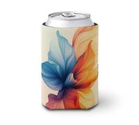 Enfriador de latas de cerveza, flores abstractas, colores minimalistas, enfriador de cerveza, soporte de bebidas aislado suave para fiestas, playa, eventos, hogar
