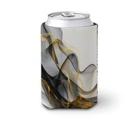 Enfriador de latas de cerveza, formas abstractas de humo de ondas, líneas fluidas, puede cubrir el enfriador de cerveza, soporte de bebidas aislado suave para fiestas, playa, eventos, hogar