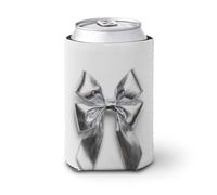Enfriador de latas de cerveza, lazo simple plateado para latas de cerveza, enfriador de cerveza, soporte de bebidas aislado suave para fiestas, playa, eventos, hogar