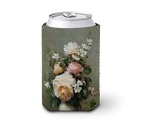 Enfriador de latas de cerveza, pequeño jarrón de flores clásico, enfriador de cerveza, soporte de bebidas aislado suave para fiestas, playa, eventos, hogar