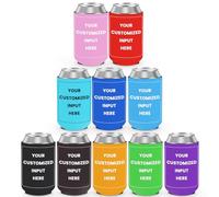 Enfriador de latas personalizado, 24 unidades, aisladores de bebidas personalizados con logotipo de texto fotográfico para bodas, cumpleaños, fiestas (5 x 4 pulgadas)