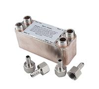 Enfriador de Mosto 30 placas Intercambiador de calor Enfriador Placas acero inoxidable Chiller con 3/4 Escrutinio hilo un accesorio bomba barbilla x 4pcs