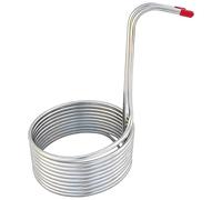 Enfriador de mosto de acero inoxidable 304, enfriador de inmersión de 1 cm de diámetro para elaboración casera, refrigeración rápida de cerveza, diseño compacto, 35 cm de altura