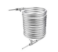 Enfriador de mosto de contraflujo, tubo de enfriamiento de acero inoxidable de 3/8 '' x 10 M, intercambiador de calor, tubo de bobina enfriador de cerveza casera(Without hose)