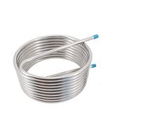 Enfriador de Mosto Intercambiador de calor acero inoxidable 25 'x 1/2 "Intercambio Sistema puré Bobina 304 12" Diámetro Tanque licor caliente(10inch Basic)